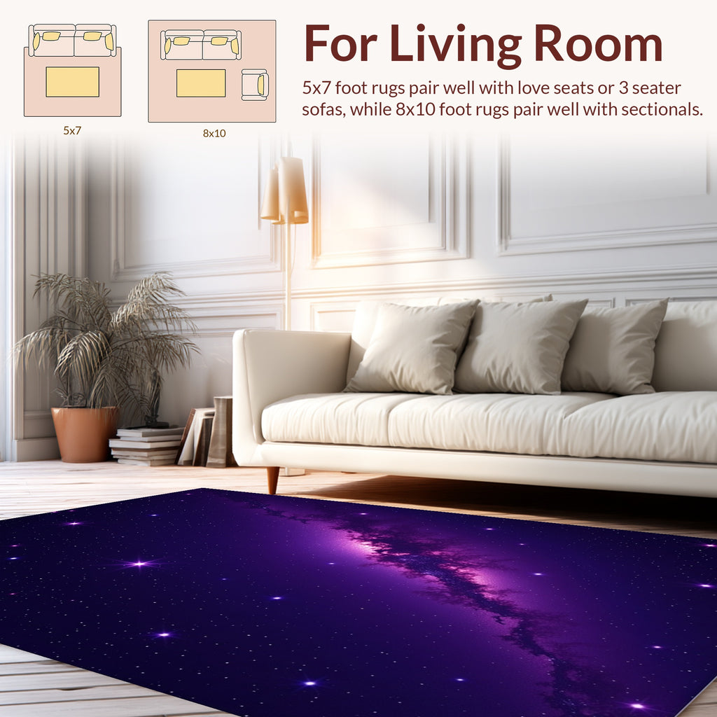 Cosmic Nebula Starry Night Rug