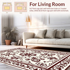 Ornate Floral Medallion Pattern Design Rug
