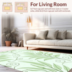 Green Leafy Vine Pattern Rug