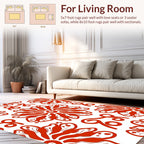 Bold Floral Swirl Pattern Rug