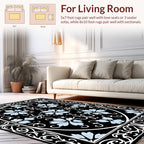 Ornate Floral Scroll Work Rug