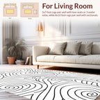 Abstract Swirl Contour Pattern Rug