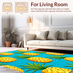 Tropical Yellow Pineapple Pattern Rug