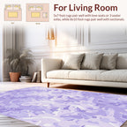 Lavender Abstract Swirl Pattern Rug