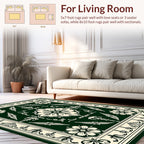 Classic Floral Vine Border Design Rug