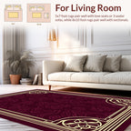 Art Nouveau Floral Border Design Rug