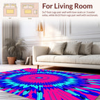 Vibrant Starburst Geometric Pattern Rug
