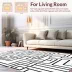 Bold Maze Pattern Design Rug