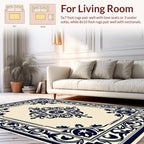 Classic Medallion Floral Border Design Rug