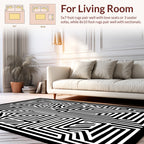 Abstract Maze Line Art Design Rug