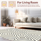 Abstract Geometric Zigzag Design Rug