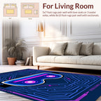 Futuristic VR Goggles Circuit Board Design Rug