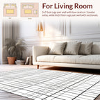 Bold Grid Linear Pattern Rug