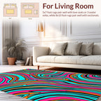 Vibrant Swirl Abstract Pattern Rug