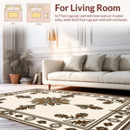 Elegant Floral Bordered Design Rug