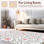 Floral Vines With Pink Daisy Accents Rug