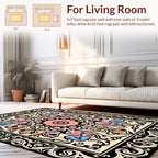 Ornate Floral Swirl Centerpiece Rug