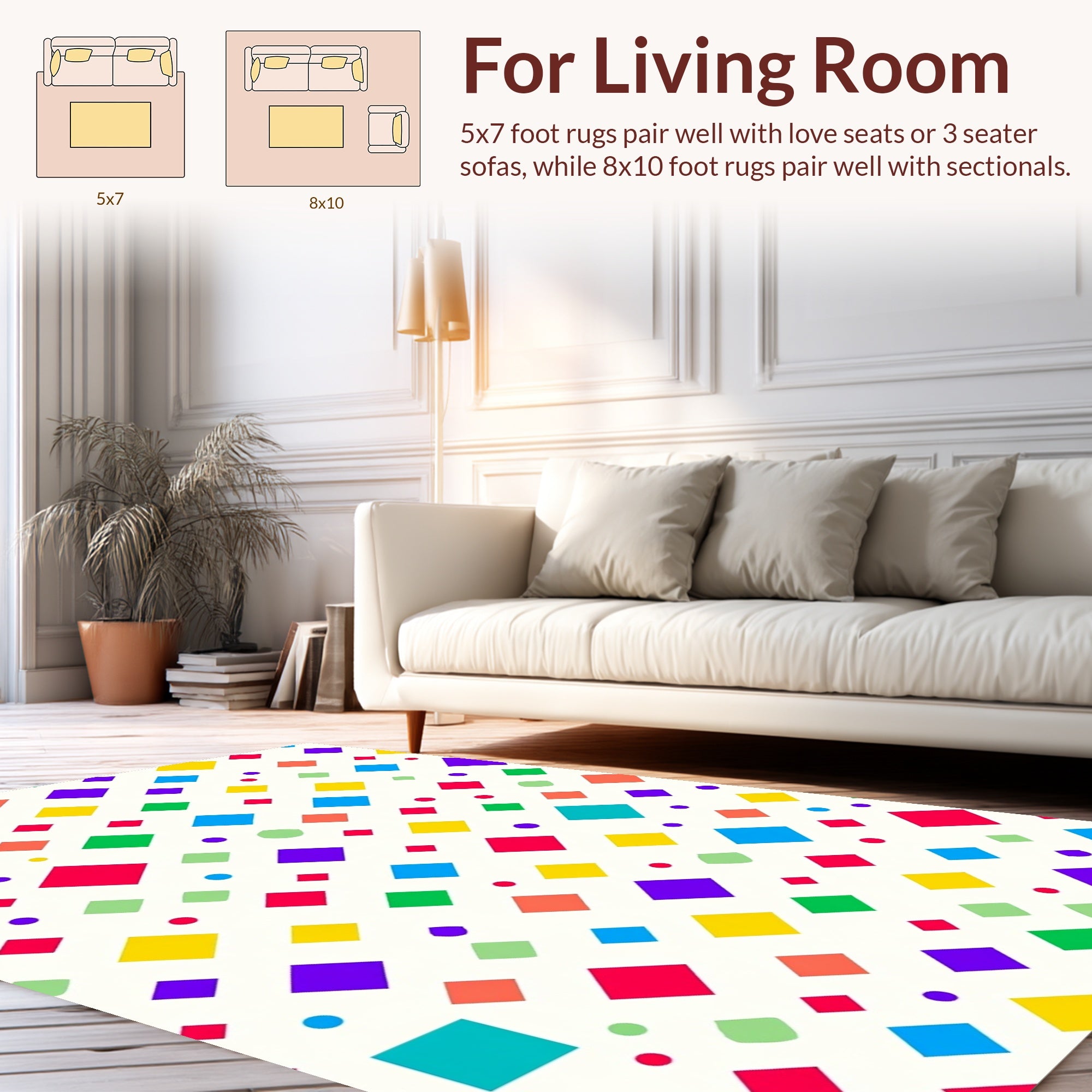 Retro Diamond Geometric Pattern Rug
