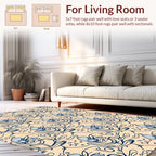 Art Nouveau Floral Swirls Pattern Rug