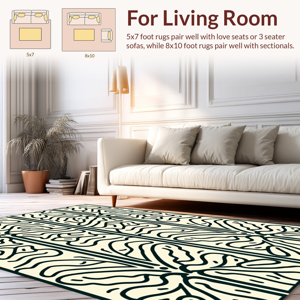Abstract Organic Flowing Pattern Rug