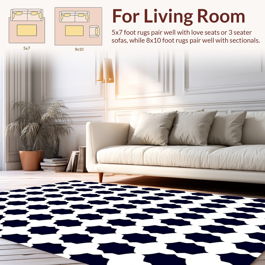 Classic Starburst Geometric Pattern Rug