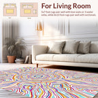 Radiant Colorful Psychedelic Mandala Rug