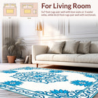 Intricate Floral Medallion Border Rug