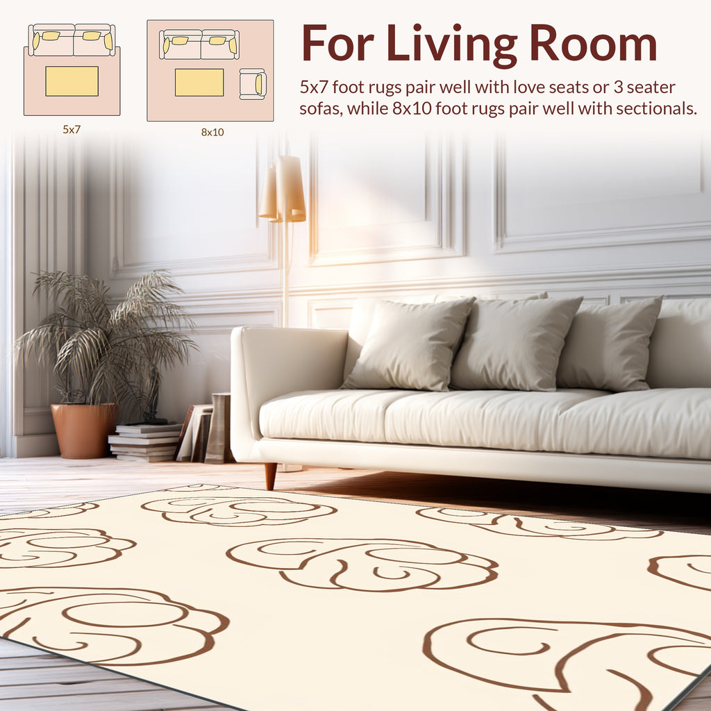 Minimalist Abstract Organic Pattern Rug