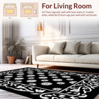 Floral Vine Contrasting Pattern Rug