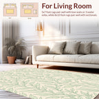 Verdant Leaf Pattern Runner Rug