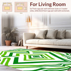 Green Diamond Chevron Abstract Rug