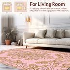 Antique Floral Scrollwork Design Rug