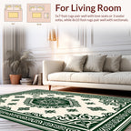 Intricate Floral Border Pattern Rug