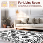 Floral Swirl Classic Motif Rug