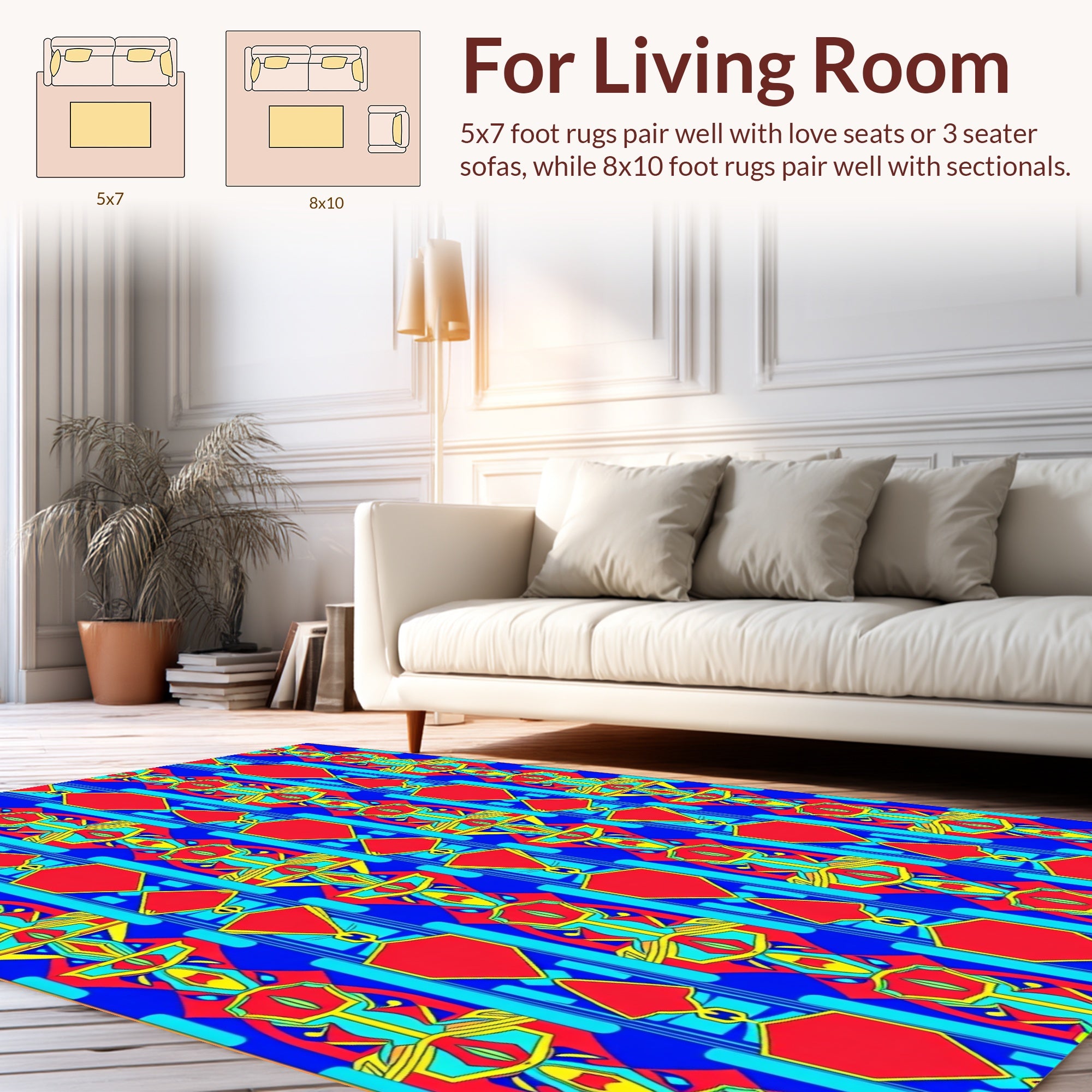 Bold Geometric Abstract Patterns Rug