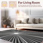 Striking Radial Lines Pattern Rug