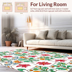 Hexagonal Floral Botanical Allure Design Rug
