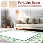 Intricate Mint Green Damask Pattern Rug