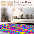 Vivid Swirl Abstract Pattern Rug