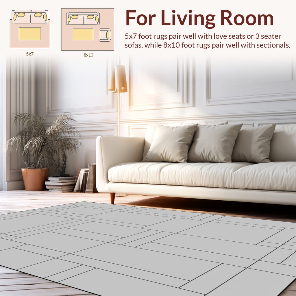 Abstract Geometric Block Pattern Rug
