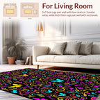 Vibrant Butterfly And Floral Pattern Rug