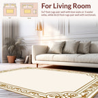 Ornate Gold Scroll Filigree Rug