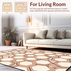 Geometric Honeycomb Pattern Design Rug