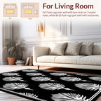 Art Deco White Fan Pattern Rug