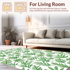 Green Leaf Pattern Design Rug