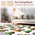 Vibrant Tractor Pattern Fun Design Rug