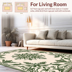 Art Nouveau Floral Scroll Border Design Rug