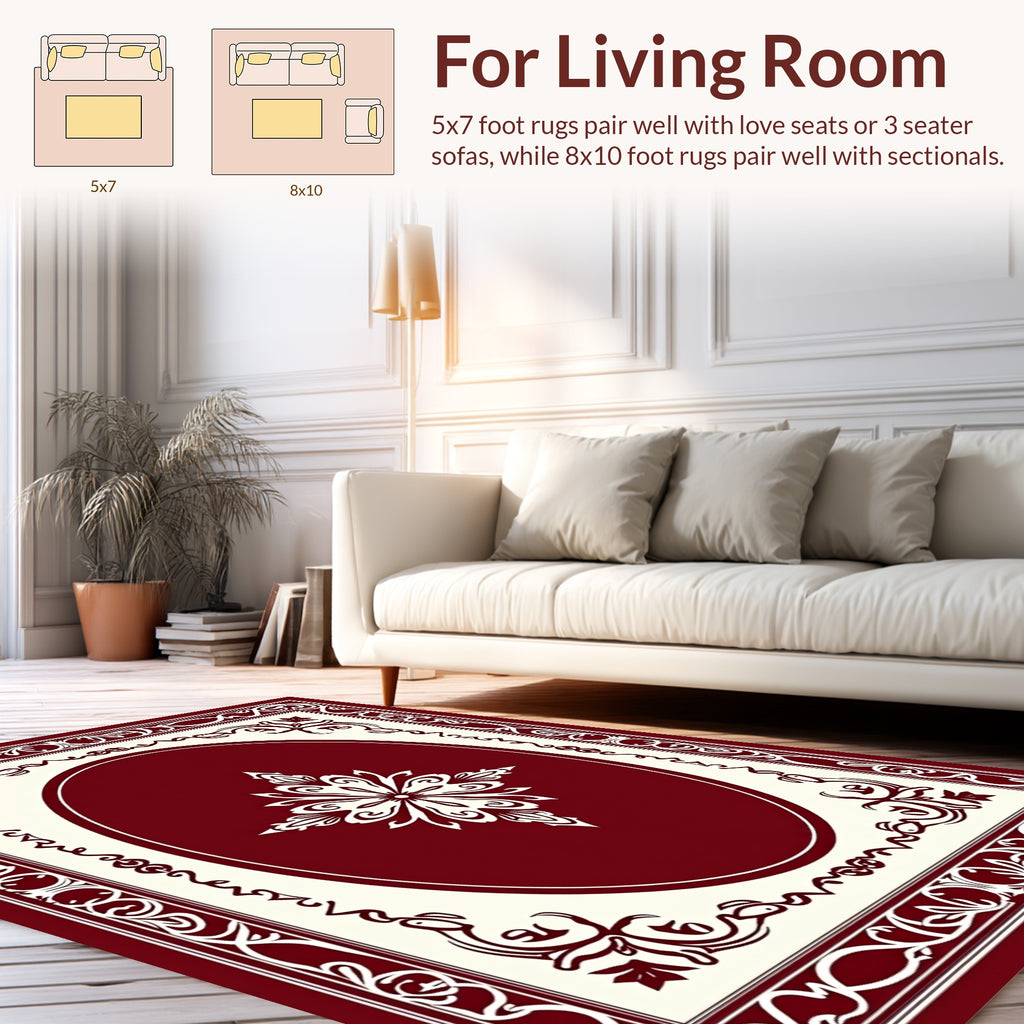 Classic Floral Centerpiece Design Rug