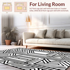 Striking geometric lines pattern Rug