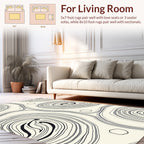 Abstract Organic Swirl Pattern Rug